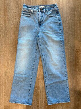 Madewell High-Rise Wide-Leg Denim Jeans Light Wash